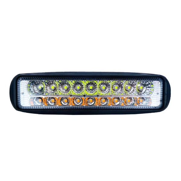 Mini Barra Led Xtreme 6" 18W 10 30V Blanco Ambar Flash Light